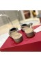 Valentino VLogo Signatur Slingback Lejligheder Kvinder Patent Læder Grå