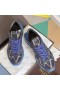Valentino Lacerunner Sneakers Med VLogo Mænd Toile Iconographe Stof Blå/Gennemsigtig