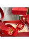 Valentino Vlogo Romeinse Gesp Sandalen Vrouwen Kalfsleer Rood