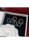 Valentino Kleine VLogo Handtekening-Pin Oorbellen In Metalen Met Kristallen Goud/Groen