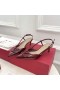 Valentino VLogo Handtekening Slingback Pumps Vrouwen Lakleder Bourgondië
