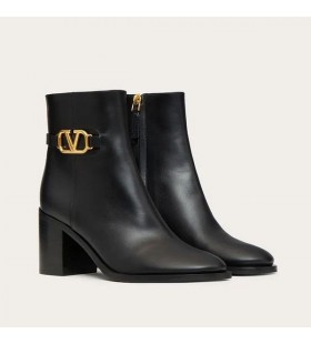 Valentino VLogo Handtekening enkellaarsjes 70MM Vrouwen Kalfsleer Zwart