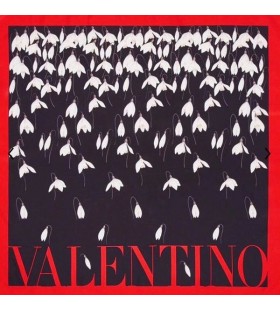 Valentino Fairy Bloemen Sjaal 90 Vrouwen Twill Zijde Rood