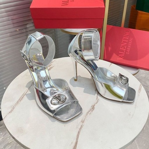 Valentino Vlogo Roman Solki Sandaalit Naisten Calfskin Hopea