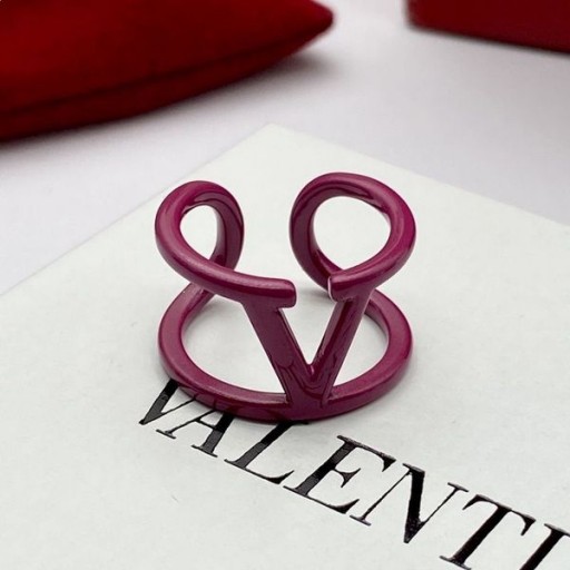 Valentino VLogo Allekirjoitus Avoin Rengas Metalli Violetti