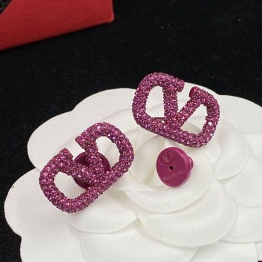 Valentino Mini VLogo Allekirjoitus Korvakorut Metalli Kiteitä Violetti