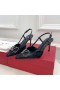 Valentino VLogo Allekirjoitus Slingback Pumput Naisten Viskoosi Musta