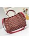 Valentino Keskipitkän VLogo Allekirjoitus Shopping Bag Nastat Toile Iconographe Kangas Red