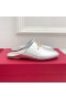 Valentino VLogo Kahlittu Slip Muulit Naisten Calfskin Hopea
