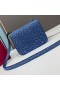 Valentino Pieni Vsling Crossbody Laukku Kuohuviini Kiteet Suede Navy Blue