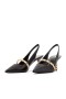 Valentinon Rockstud Slingback Pumput Veistämä Kantapää Naisten Caflskin Musta/Valkoinen