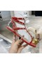 Valentinon Rockstud Flip-Flop Litteä Sandaalit Naisten Calfskin Punainen