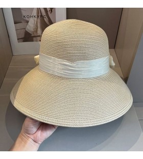 Valentino VLogo Allekirjoitus Olki Hattu Kanssa Organza Keula Naisten Valkoinen