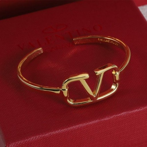 Valentino Petit VLogo Signature Cuff Bracelet En Métal Or