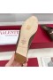 Valentino VLogo Enchaîné Glisser Sur Des Mules Femme En Cuir De Veau Café