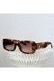 Valentino VA4108 Rectangulaire de Lunettes de soleil de Cadre d'Acétate Avec VLogo Goujon Brun
