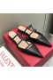 Valentino Rockstud Vaporeux Mules Femme En Cuir De Veau Noir