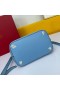 Valentino Small Supervee Handbag In Calfskin Sky Blue