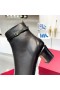 Valentino Tan-Go Bottes de Cheville de 45mm Femmes en cuir de Veau Noir