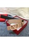 Valentino VLogo Ceinture 40 MM Avec le Logo Boucle En cuir de Veau Abricot