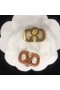 Valentino Mini VLogo Signature Stud Earrings In Metal With Crystals Gold/Red