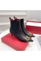 Valentino VLogo Sigture Chelsea Bottines Femmes Cuir De Veau Noir