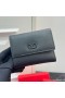 Valentino Petit VLogo Signature De Ces Porte-Monnaie En Cuir De Veau De Grain Noir