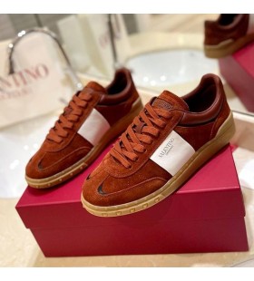 Valentino Upvillage Low-Top Sneakers Unisexe En Daim Marron