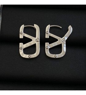 Valentino VLogo Signature Boucles D'Oreilles En Métal Argenté