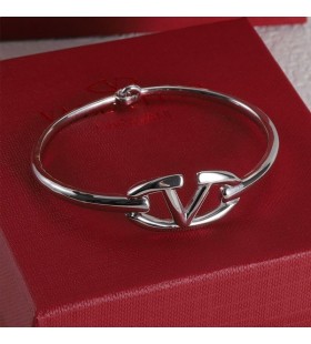 Valentino VLogo Signature Bracelet En Métal Argent