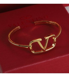 Valentino Petit VLogo Signature Cuff Bracelet En Métal Or