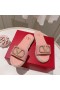 Valentino VLogo Signature Platform Slides Women Grained Calfskin Cherry