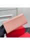 Valentino Großen VLogo Signatur Bifold Wallet Körnig Kalbsleder Rosa