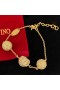 Valentino, VLogo-Signatur-Armband In Metall Mit Kristall Perlen Gold