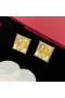 Valentino, VLogo Signatur-Ohrringe Aus Metall Mit Quadrat Crystal White