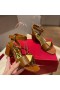 Valentino Einem Knopf Sandalen Mit Knöchelriemen Frauen Kalbsleder Braun