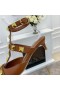 Valentino Römischen Stud Pumps Mit Riemen Frauen Kalbsleder Braun