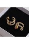 Valentino, VLogo Signatur-Ohrringe Aus Metall Mit Kristallen Gold