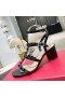 Valentino Rockstud Sandalen Mit Knöchelriemen Frauen Kalbsleder Schwarz