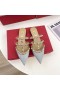 Valentino Rockstud Pantoletten Mit Riemen Damen Lackleder Sky Blue