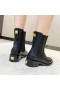Valentino Rockstud Chelsea Stiefel Frauen Kalbsleder Schwarz