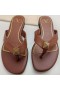 Valentino Einem Bolzen Flip-Flop-Folien Frauen Kalbsleder Braun