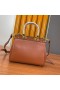 Valentino Μέσο Rockstud Τσάντα Σε Κοκκώδη Καφέ Δέρμα Μοσχαριού