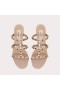 Valentino Rockstud Παχιά Τακούνια Διαφάνειες Γυναίκες Taupe Δέρμα Μοσχαριού