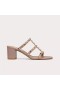 Valentino Rockstud Παχιά Τακούνια Διαφάνειες Γυναίκες Taupe Δέρμα Μοσχαριού