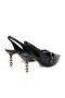 Valentino Rockstud Slingback Γόβες Με Τακούνι Γλυπτό Γυναίκες Caflskin Μαύρο