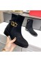 Valentino VLogo Υπογραφή Μποτάκια 30MM Γυναικών Σουέτ Μαύρο
