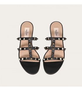 Valentino Rockstud Διαφάνειες Γυναίκες Μαύρο Δέρμα Μοσχαριού
