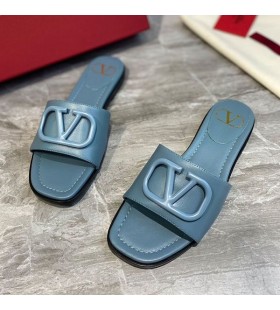 Valentino VLogo Υπογραφή Διαφάνειες Με Καμουφλάζ Το Λογότυπο Γυναίκες Δερμάτινο Μπλε