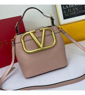 Valentino Μικρό Supervee Τσάντα Στο Δέρμα Μοσχαριού Κεράσι